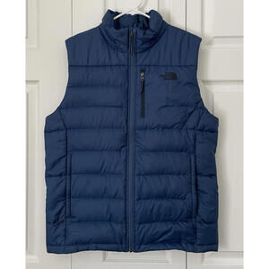 Mens Northface Blue Down 550 Vest Medium
